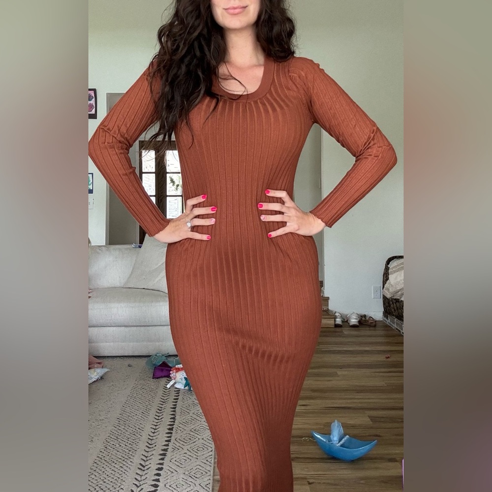 Madison the Label NWOT rust sweater dress